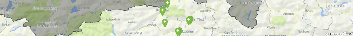 Map view for Pharmacies emergency services nearby Sankt Johann in Tirol (Kitzbühel, Tirol)